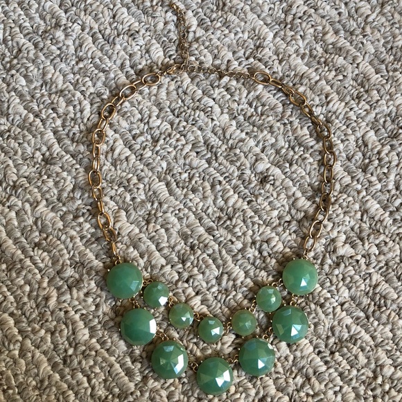 Green and Gold Fashion Bubble Necklace - Picture 3 of 5